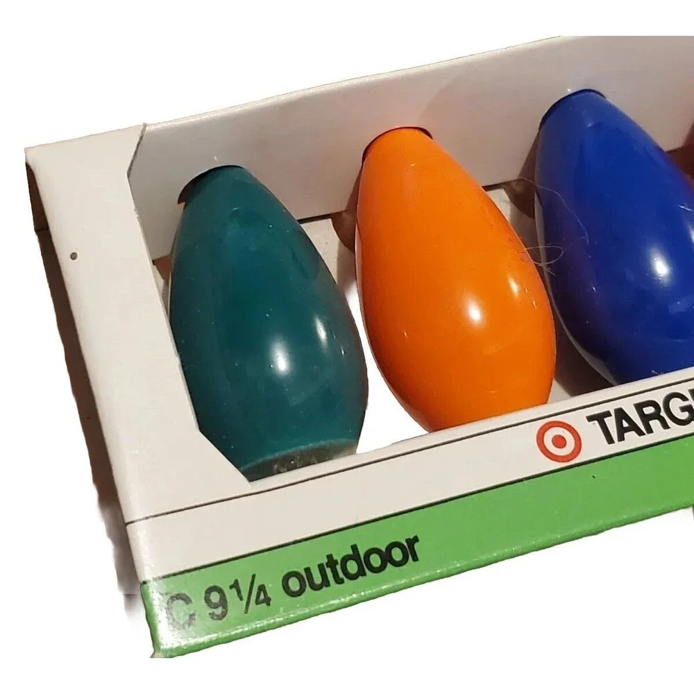 5x Glow Bright Christmas Lights Target Lot Boxes Outdoor Bulbs C9 Set 2